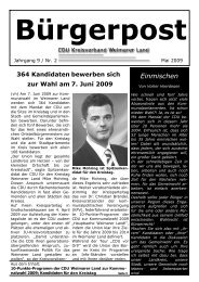 Bürgerpost - CDU Kreisverband Weimarer Land