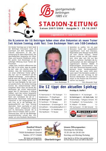 STADION-ZEITUNG - SG Bettringen