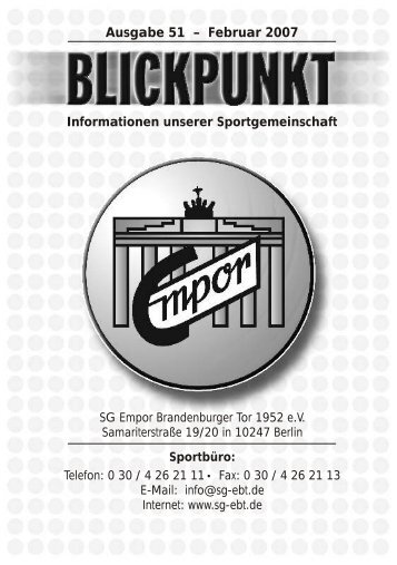 Blickpunkt 51.cdr - SG Empor Brandenburger Tor 1952 e.V.