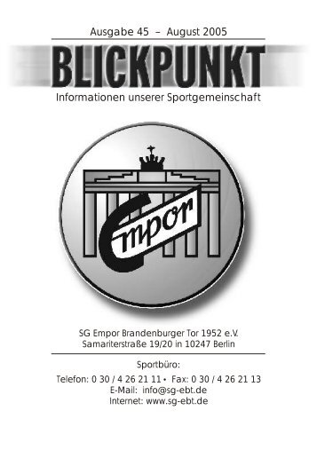 Blickpunkt 45.CDR - SG Empor Brandenburger Tor 1952 e.V.