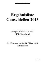 Ergebnisliste GauschieÃen 2013 - zur SG-Holzolling