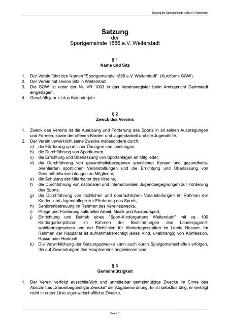 Satzung PDF - SG Weiterstadt