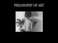 PHILOSOPHY OF ART