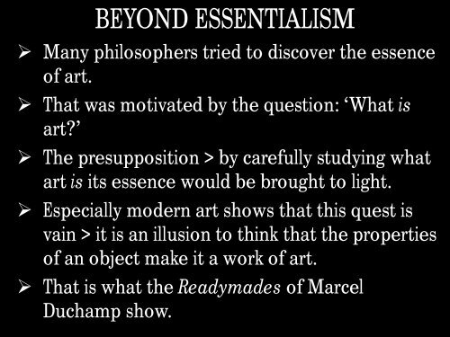 PHILOSOPHY OF ART