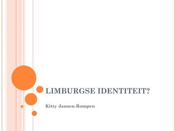 Limburgse identiteit, een constructie (Janssen / 24-10-2012)