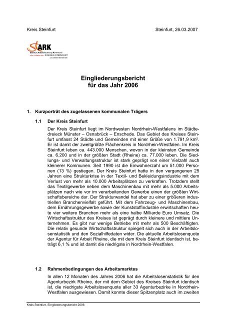 Eingliederungsbericht Landkreis Steinfurt (2006)