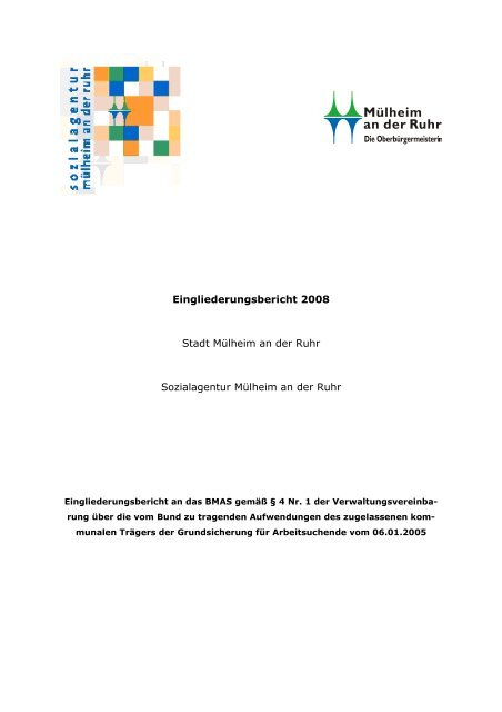 Eingliederungsbericht Stadt Mülheim a.d. Ruhr