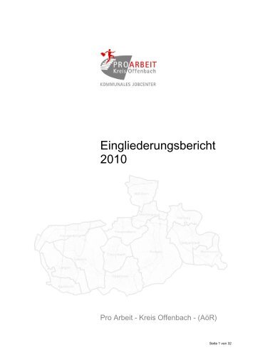 Eingliederungsbericht 2010 - jobcenter | SGB II Reform