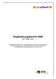 Eingliederungsbericht Stadt Jena - jobcenter | SGB II Reform