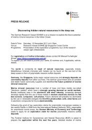 PRESS RELEASE Discovering hidden natural ressources in the ...