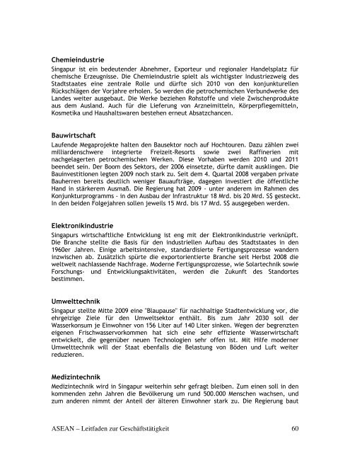 ASEAN - Leitfaden zur Geschäftstätigkeit - AHK Singapur