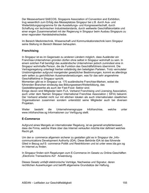 ASEAN - Leitfaden zur Geschäftstätigkeit - AHK Singapur