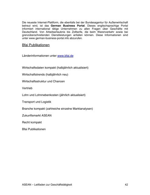 ASEAN - Leitfaden zur Geschäftstätigkeit - AHK Singapur