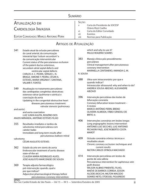 iii ATUALIZAÃÃO EM CARDIOLOGIA INVASIVA