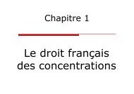 Le droit franÃ§ais des concentrations