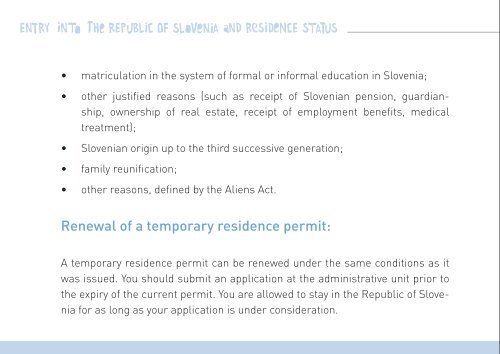2.2 residence permits in the republic of slovenia - Ljudmila