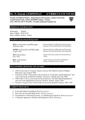 Dr. N. Emrah AYDINONAT (CURRICULUM VITAE) - Rock Band