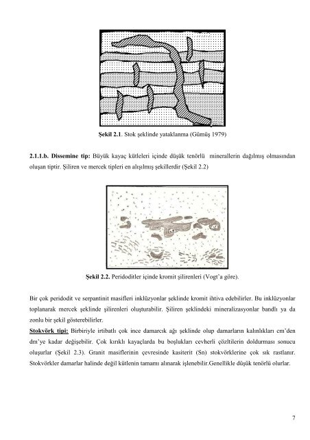 JEM405 Maden YataklarÄ± Ders Notu â II (Prof.Dr.ÅÃ¼krÃ¼ KOÃ)