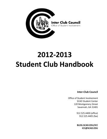 2012-2013 ICC Handbook - SCAD Blogs - Savannah College of Art ...