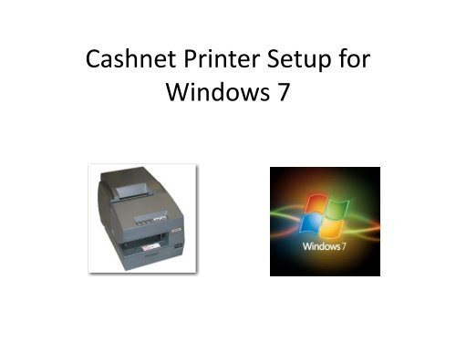 Cashnet Printer Setup