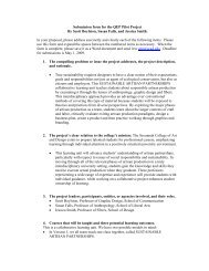 Submission form for the QEP Pilot Project By Scott Boylston, Susan ...
