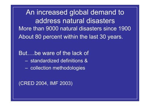 DISABILITY & DISASTER