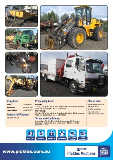 Download the 4 page flyer - Pickles Auctions