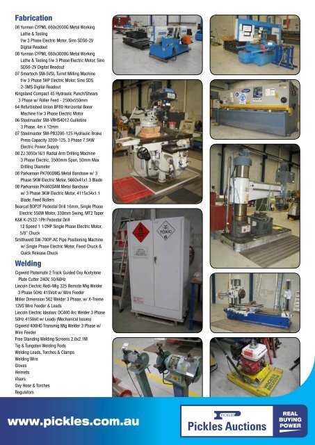 Download the 4 page flyer - Pickles Auctions