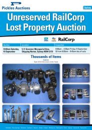 Unreserved RailCorp Lost Property Auction - Pickles Auctions