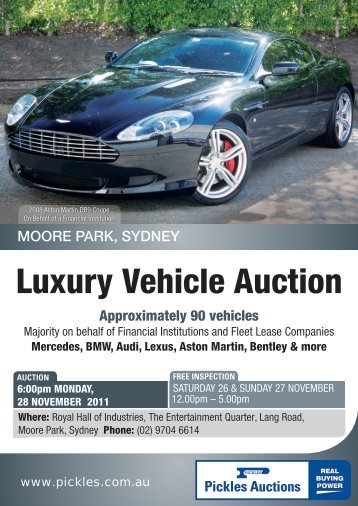 Luxury Vehicle Auction - Pickles Auctions