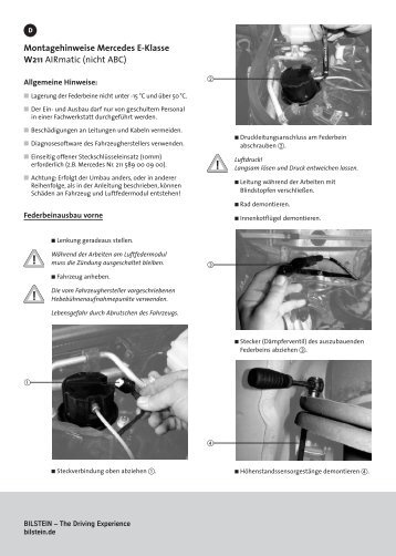 Montagehinweise Mercedes E-Klasse W211 AIRmatic ... - Oscaro