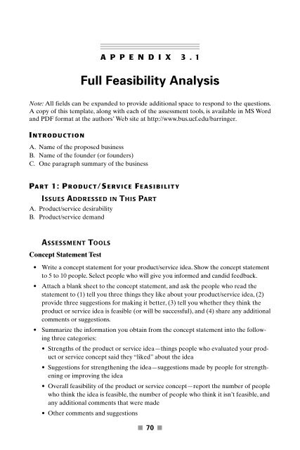 Full Feasibility Analysis Pearson