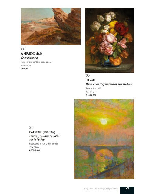 Catalogue de la vente - Camille Burgi