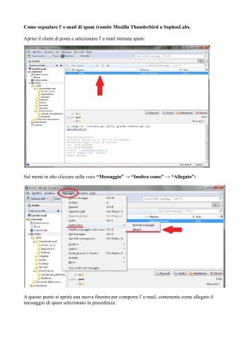 Come segnalare l' e-mail di spam tramite Mozilla Thunderbird a ...