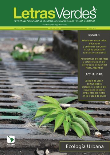 Portada Letras Verdes No. 13 EcologÃ­a Urbana FINAL - Flacso Andes