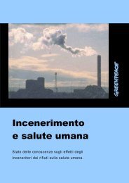 Incenerimento e salute umana - Greenpeace Italia