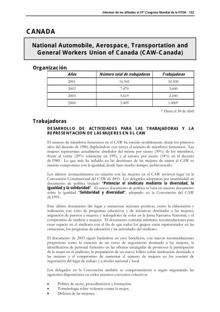 FederaciÃ³n Internacional de Trabajadores de las Industrias ...