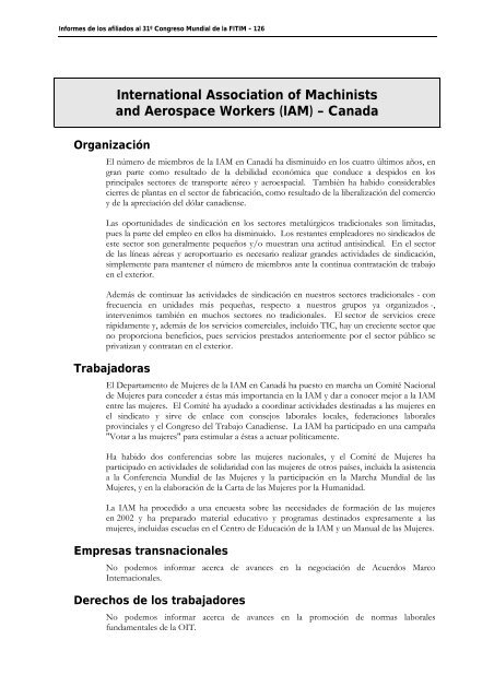 FederaciÃ³n Internacional de Trabajadores de las Industrias ...