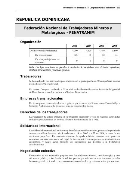 FederaciÃ³n Internacional de Trabajadores de las Industrias ...