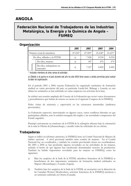 FederaciÃ³n Internacional de Trabajadores de las Industrias ...