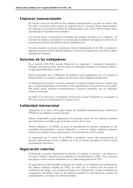 FederaciÃ³n Internacional de Trabajadores de las Industrias ...