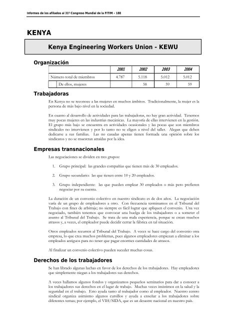 FederaciÃ³n Internacional de Trabajadores de las Industrias ...