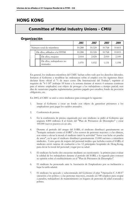 FederaciÃ³n Internacional de Trabajadores de las Industrias ...