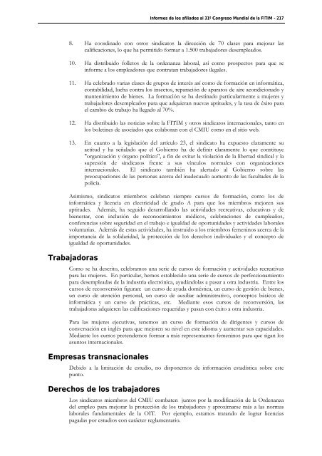 FederaciÃ³n Internacional de Trabajadores de las Industrias ...