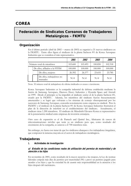 FederaciÃ³n Internacional de Trabajadores de las Industrias ...