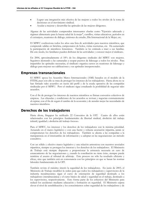 FederaciÃ³n Internacional de Trabajadores de las Industrias ...