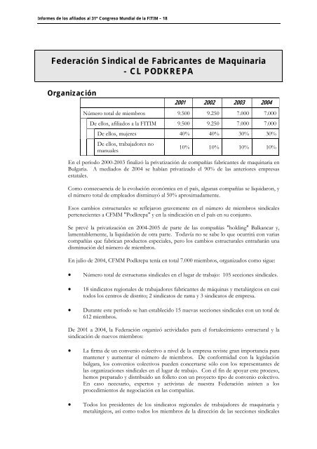 FederaciÃ³n Internacional de Trabajadores de las Industrias ...