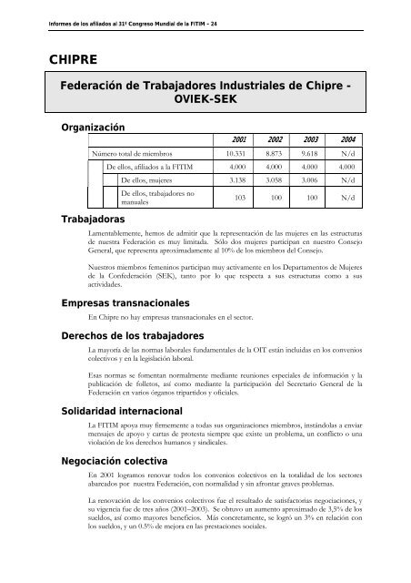 FederaciÃ³n Internacional de Trabajadores de las Industrias ...