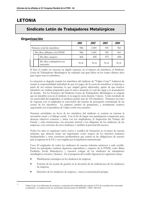 FederaciÃ³n Internacional de Trabajadores de las Industrias ...