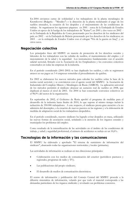 FederaciÃ³n Internacional de Trabajadores de las Industrias ...